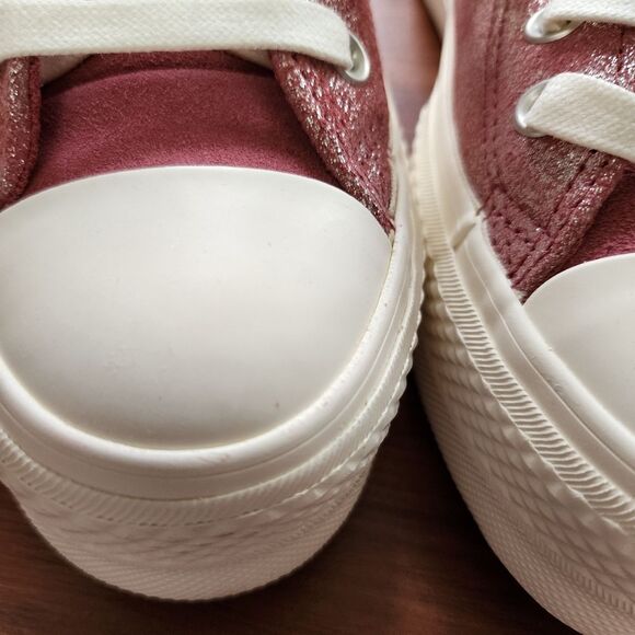 Converse Chuck Taylor All Star Lift Platform Suede Shimmer 7.5 NIB - Picture 8 of 9